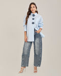 Camisa Fleurie Bleu Ciel