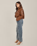 Veste Cropped Camel